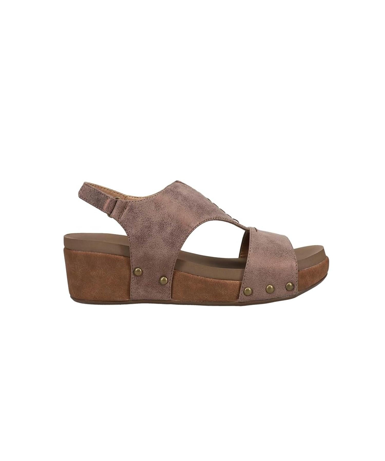 Женские освежающие босоножки на танкетке бронзового цвета Corkys Footwear, цвет bronze — фото 3