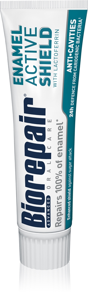 

Усовершенствованная зубная паста Active Shield против зубного налета, которая поддерживает здоровье десен Biorepair, 75 мл