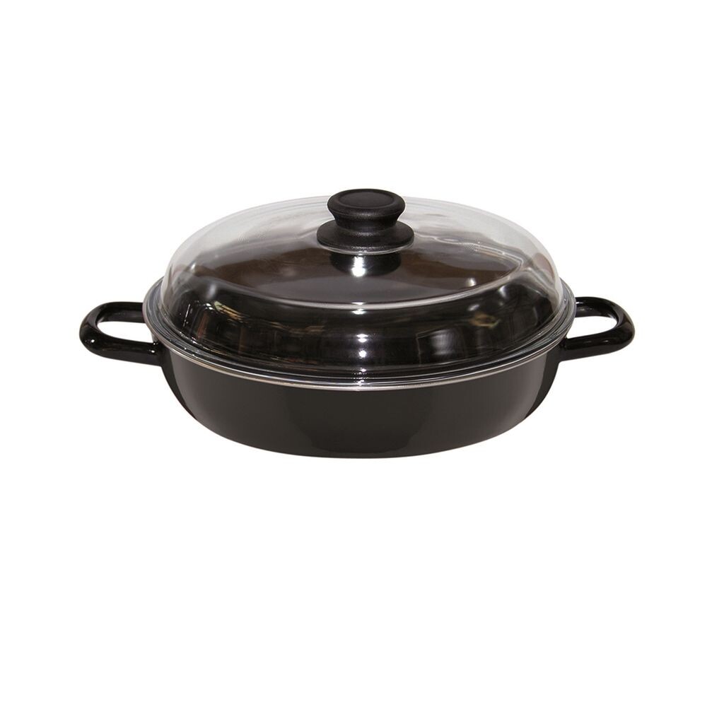 

Сотейник для риса со стеклянной крышкой 28см черный 0058-022 Riess