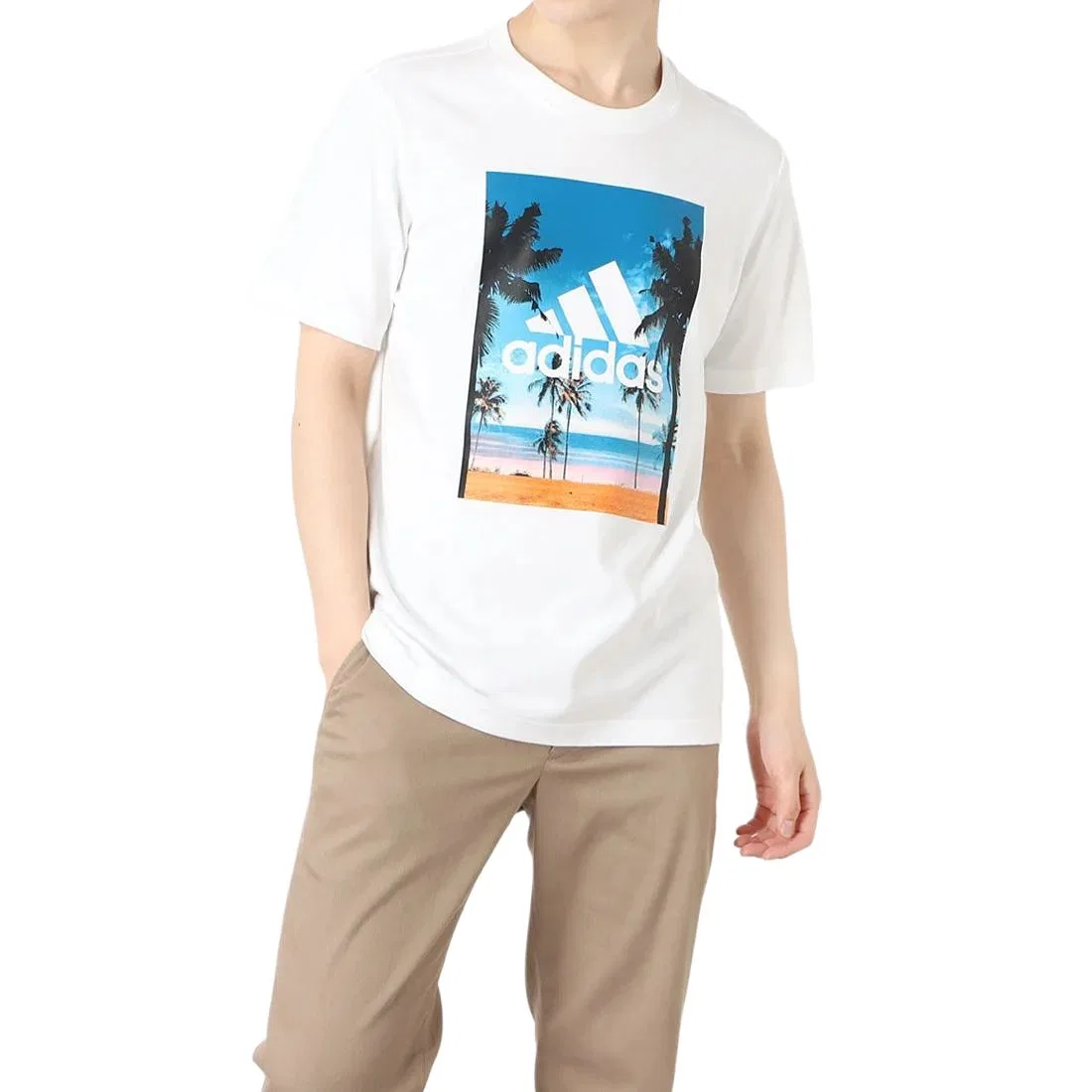 Футболка белая Adidas White — фото 3