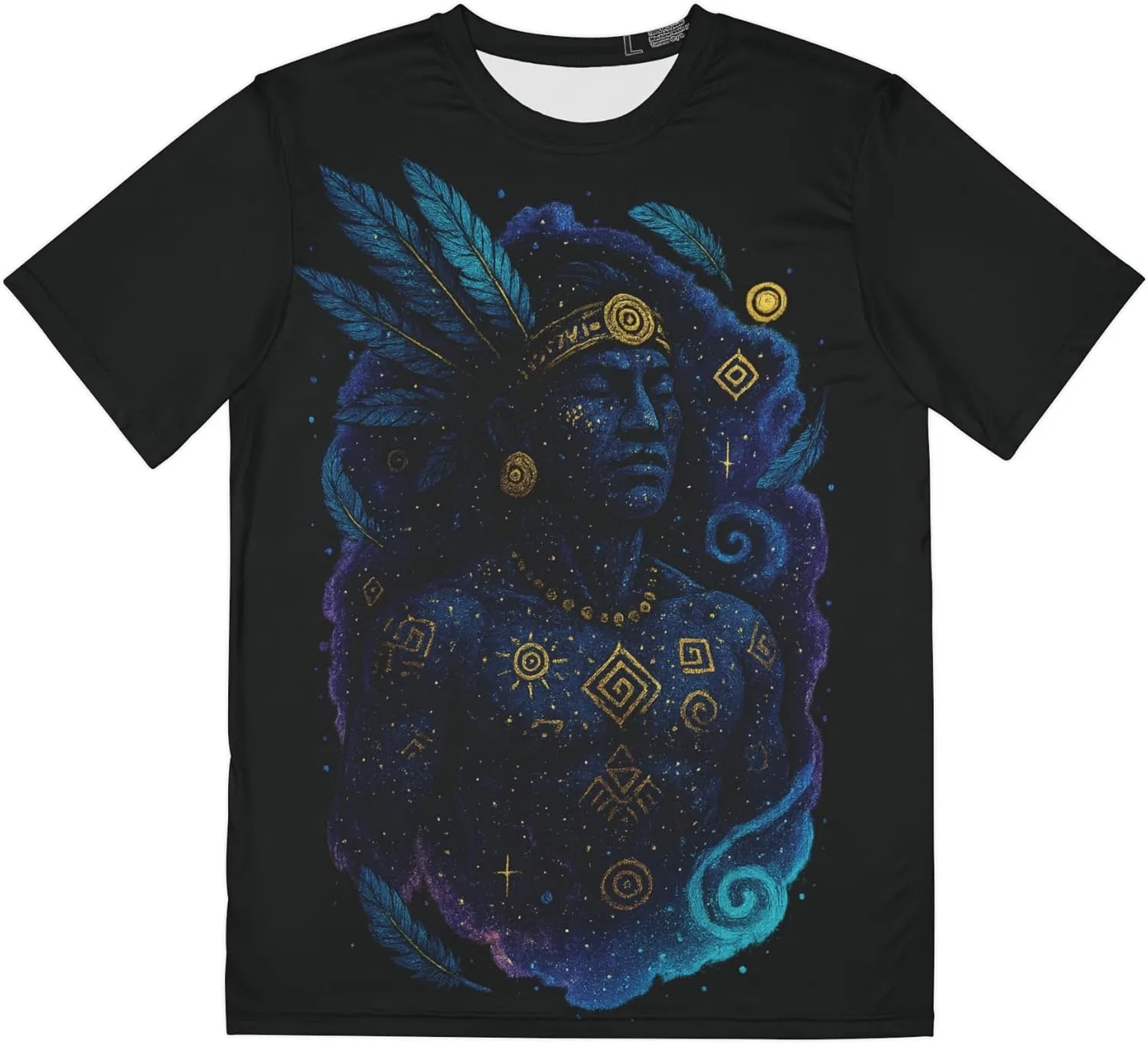 Футболка с принтом Cosmic Spirit Warrior, GENERIC, Multicolor