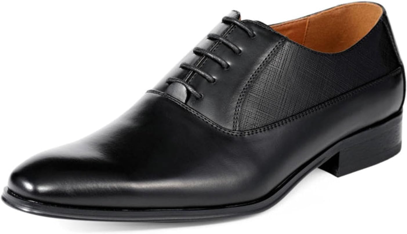 

Мужские оксфорды Amali с текстурированным носком, мужские оксфорды из высококачественной искусственной кожи, универсальная официальная обувь для любого случая, черный