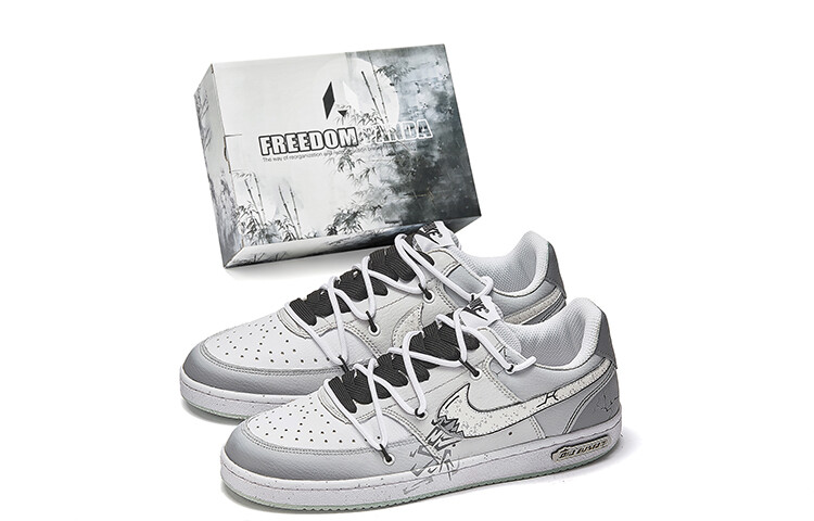 

Кроссовки Nike Dunk Skateboarding Shoes Men Low-top White/gray, белый/серый