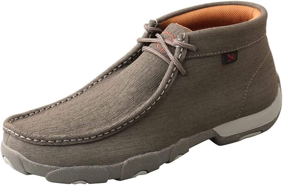 

Twisted X Мужские мокасины Chukka для вождения, темно-серый