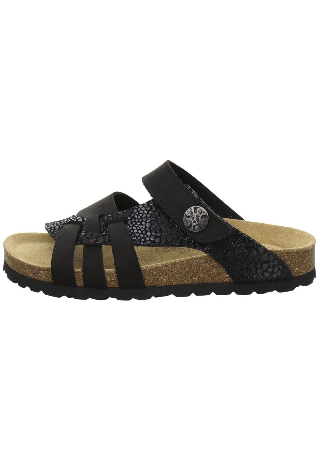 

Туфли-лодочки на плоской подошве KRALLE MIT KLETTVERSCHLUSS Afs Schuhe, цвет schwarz/crocco