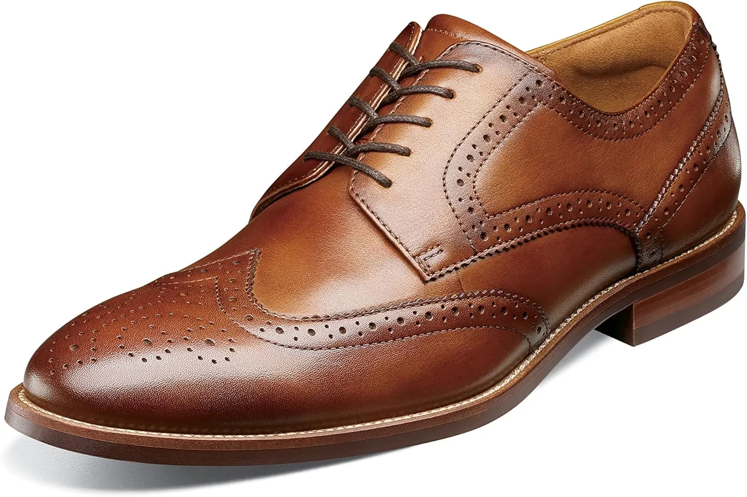 Мужские оксфордские туфли Florsheim Rubano с перфорацией, коньячный