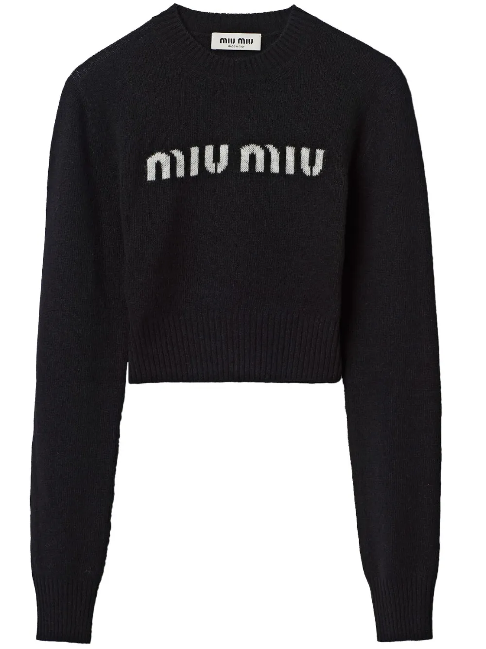 

Джемпер с логотипом MIU MIU, черный