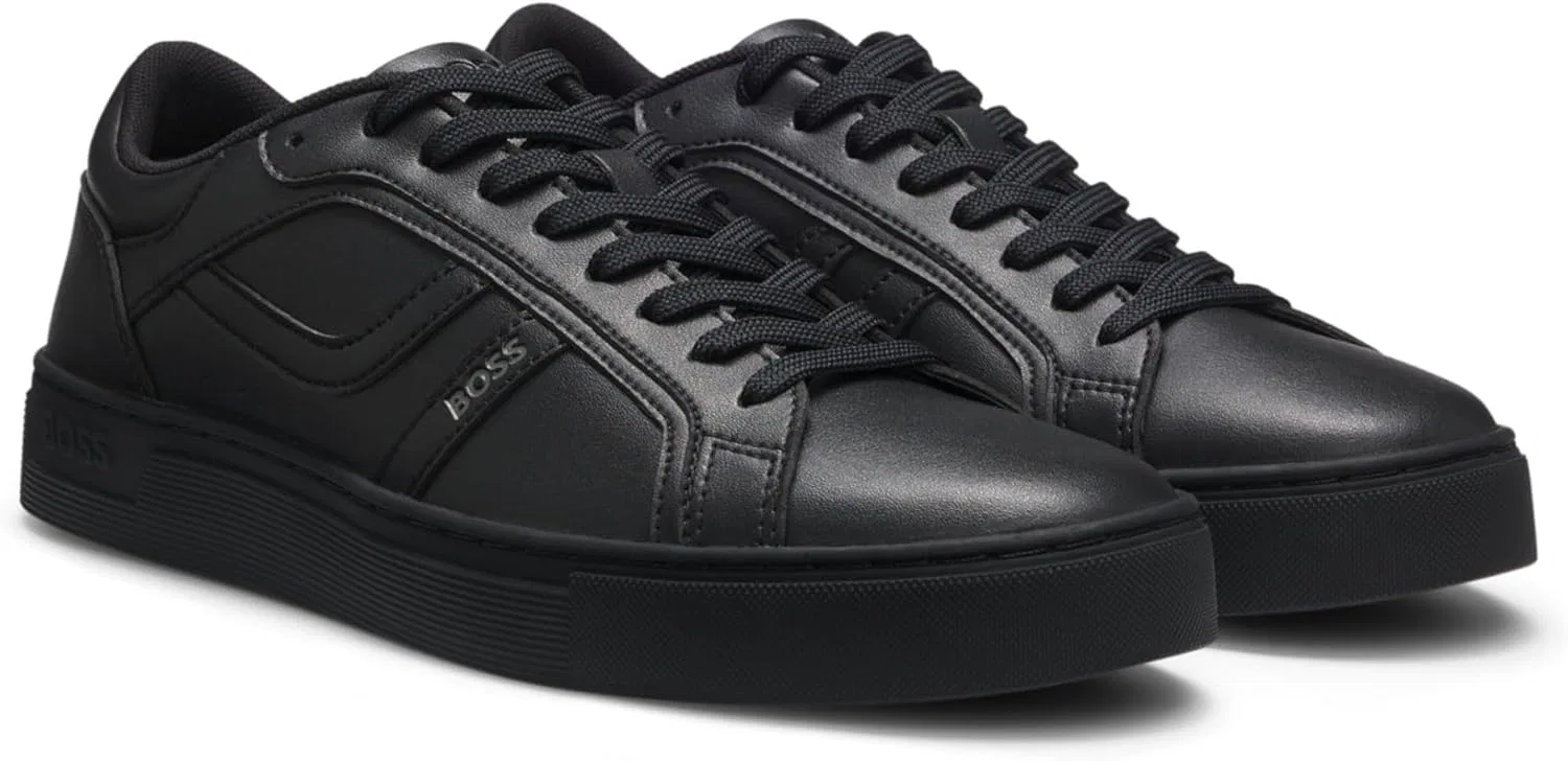 Кроссовки BOSS Rhys_Tenn_pu 10249963 01 Men's Tennis Trainers, Black