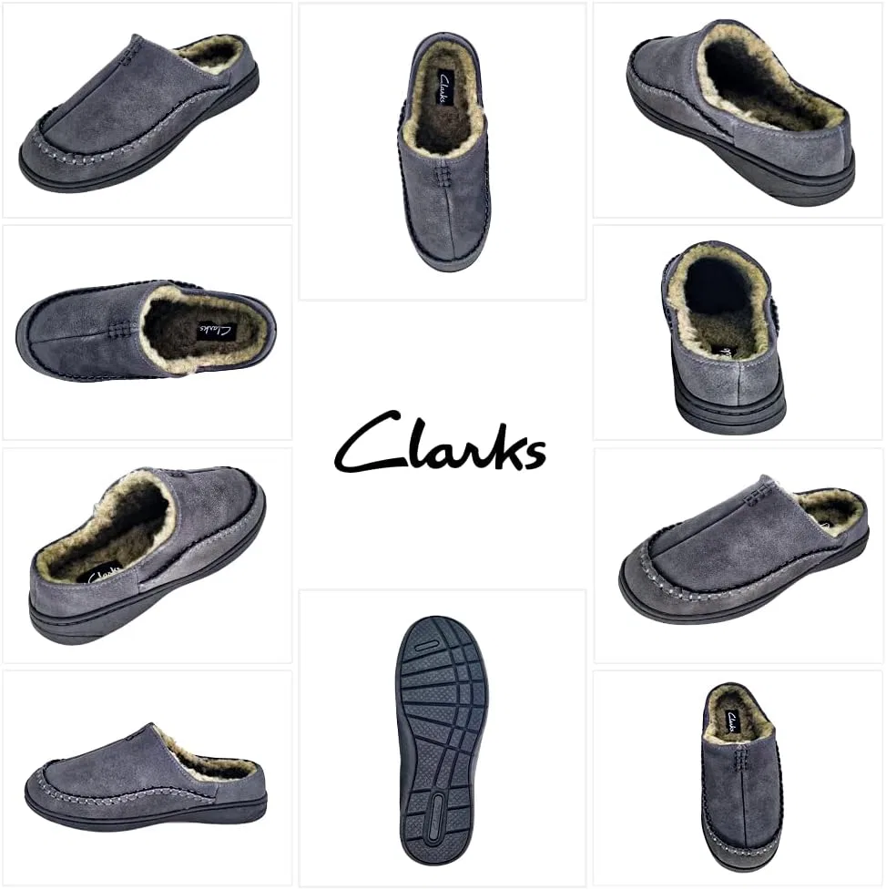 Тапочки мужские Clarks, серый — фото 2