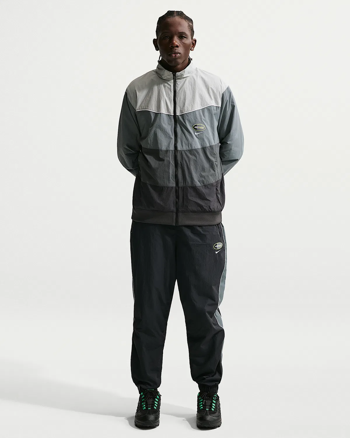 Мужские тканые штаны Nike Sportswear, Anthracite/Cool Grey/Neon Yellow