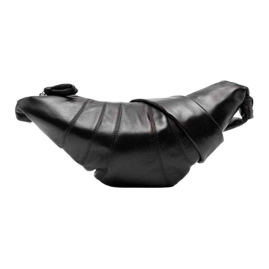 

Lemaire Барашковый рюкзак-круассан унисекс средний тёмный шоколад