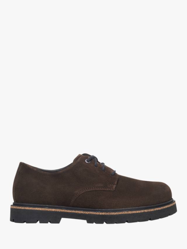 

Высокие замшевые туфли на шнуровке с низким каблуком Birkenstock, цвет Mocca