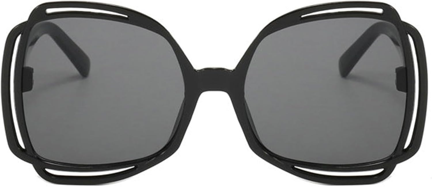 

Willochra Модные солнцезащитные очки большого размера для женщин, дизайнерские ретро-очки квадратной формы с градиентным переходом цвета, женские очки в двойной крупной оправе, C1