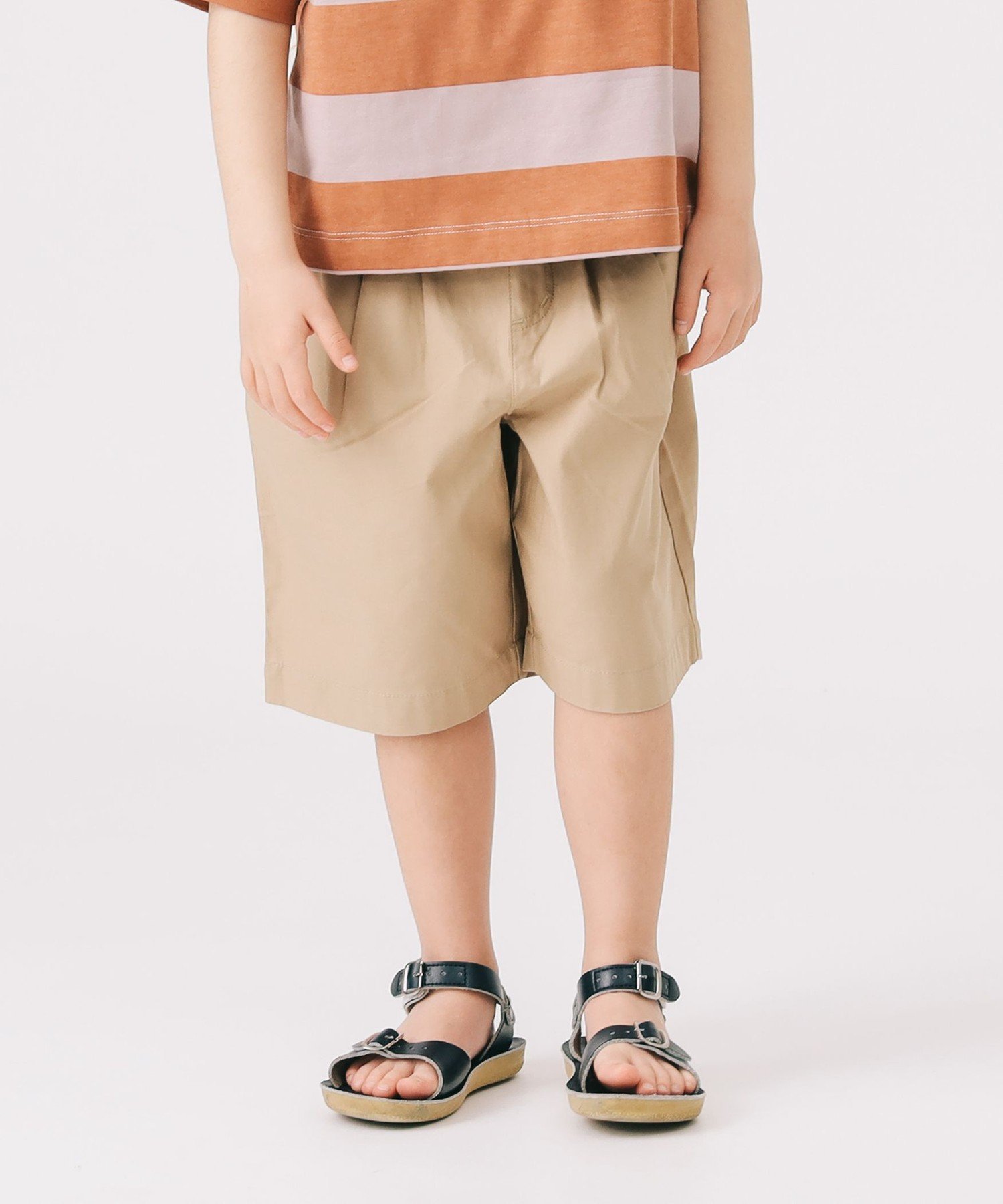 Шорты с двумя складками (100-140 см) B:MING by BEAMS, BEIGE