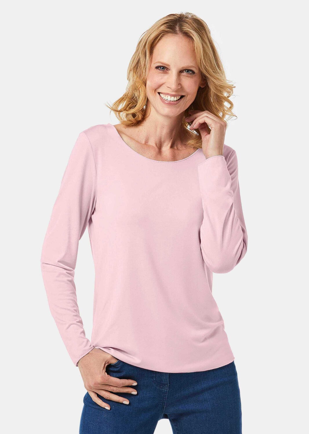 

Рубашка GOLDNER Rundhalsshirt, розовый