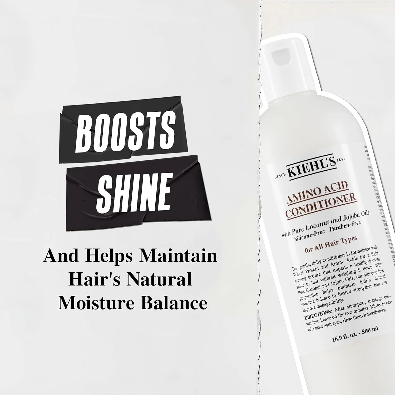 Кондиционер Kiehl's Amino Acid для укрепления и увлажнения волос с аминокислотами, маслом жожоба и кокоса 1000 мл — фото 4