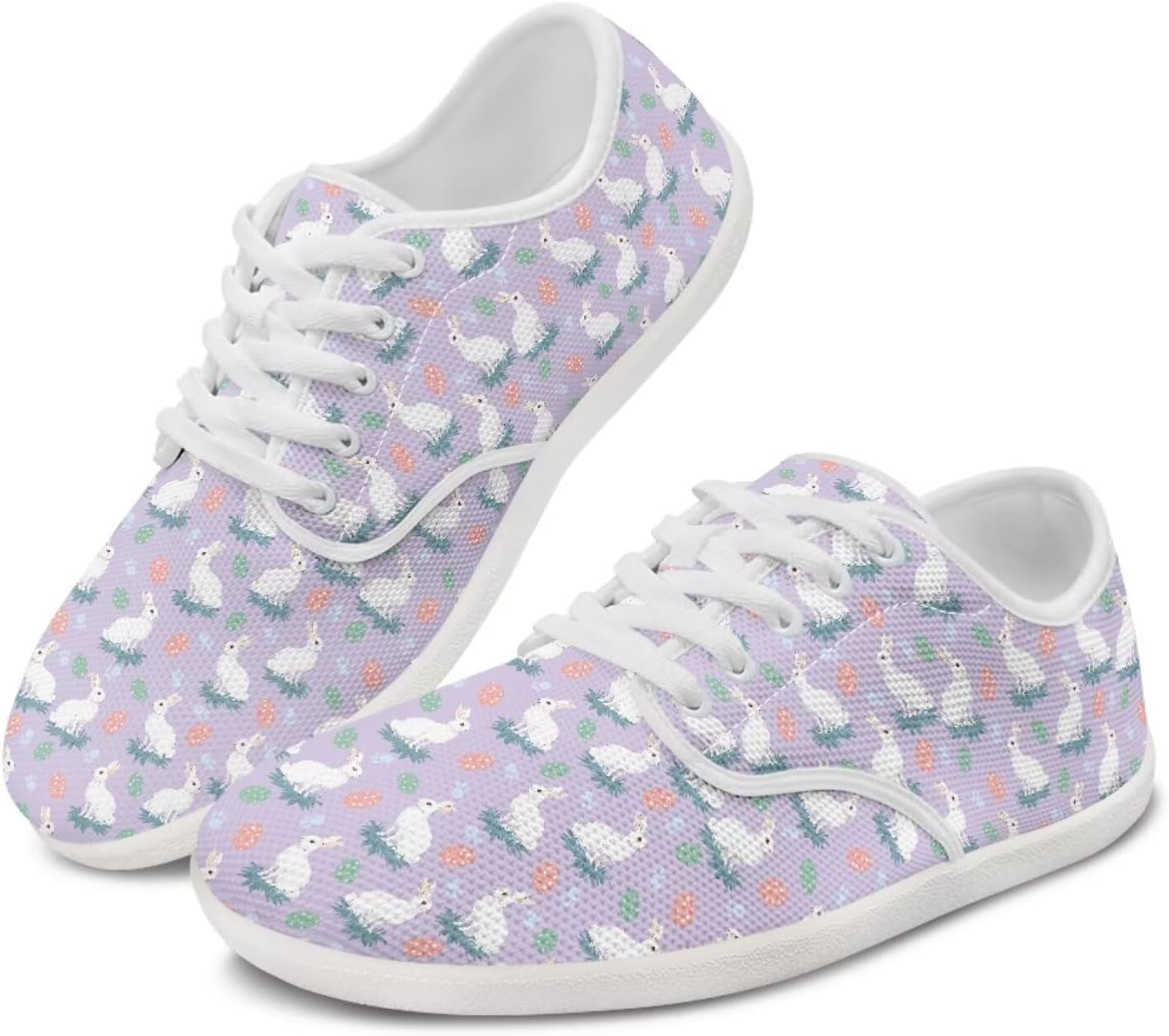 

Женские кроссовки-лоферы с ушками кролика, шнуровка, низкие, для бега, ходьбы и вождения Ecaestolph, фиолетовый