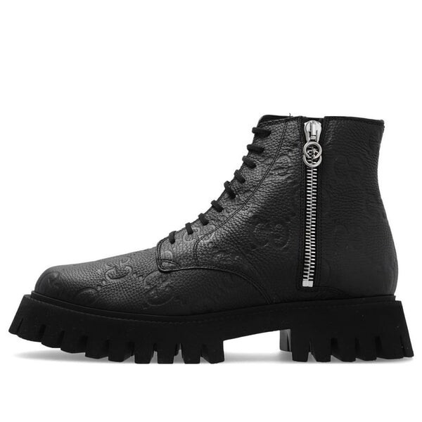 

Кроссовки gg leather boot 'black' Gucci, черный