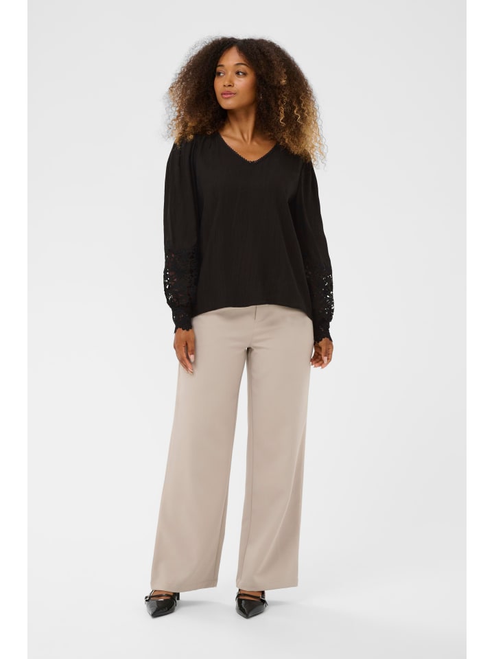 

Cream Блузка с длинными рукавами CRtina свободного кроя, угольно-черного цвета