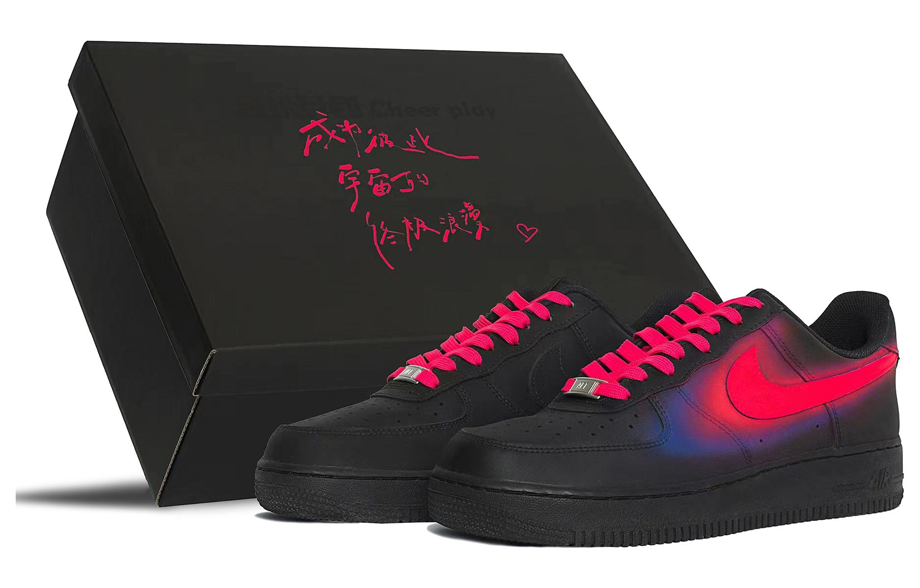 

Кроссовки Nike Air Force 1 Skateboard Shoes Men Low-Top Black Pink/Blue