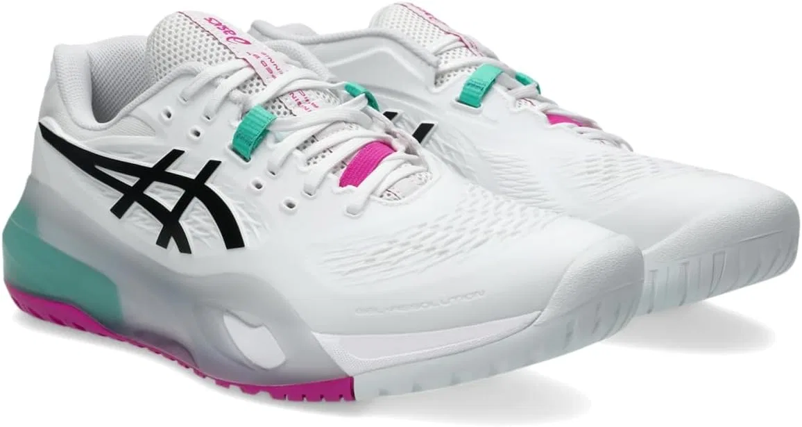 Кроссовки теннисные ASICS, цвет White/Aurora Green — фото 2