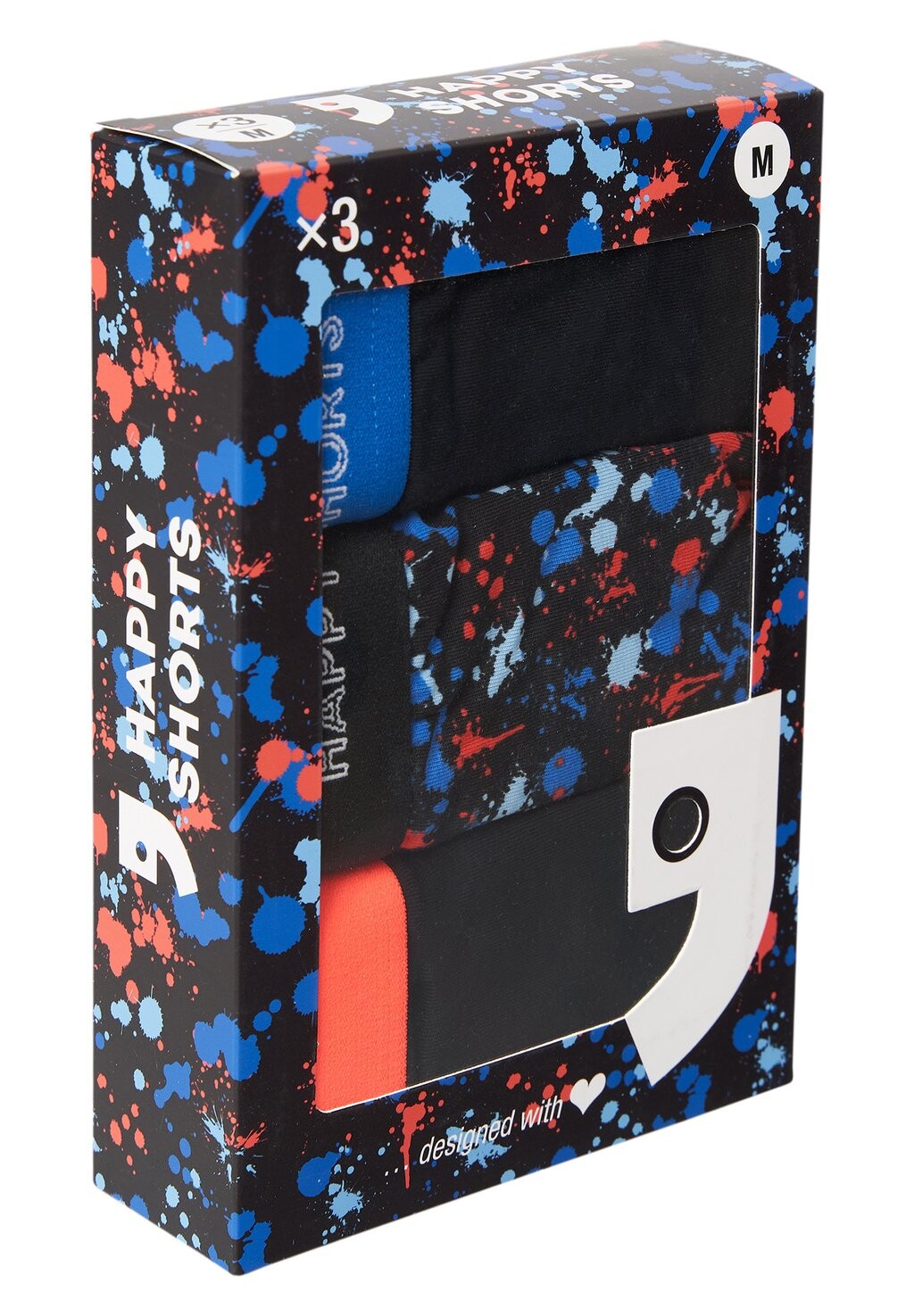 

Брюки 3-PACK MOTIVE Happy Shorts, черный