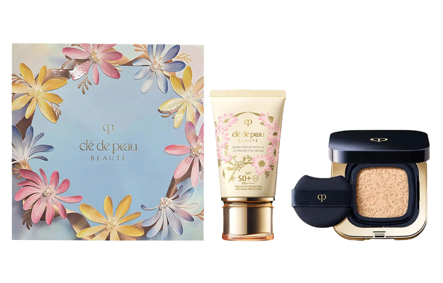 Clé De Peau Beauté Глянцевые сыворотки пастельно-розовый воздушная подушка солнцезащитный уход за кожей набор увлажняющая защита от ультрафиолета 15g+50ml — фото 2