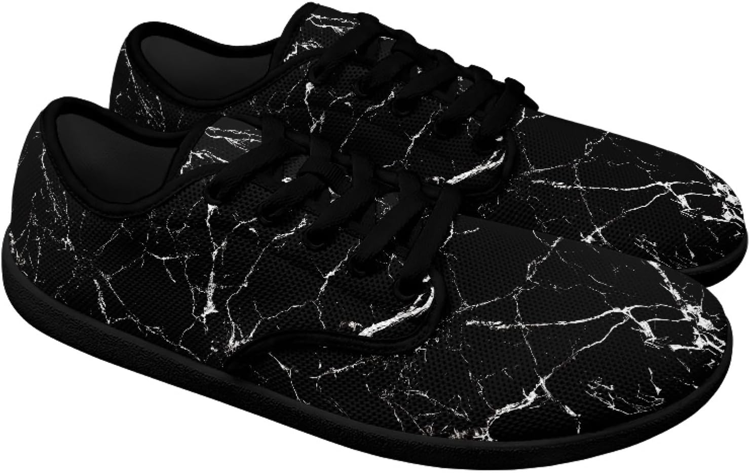 

Мужские кроссовки для ходьбы с широкой пяткой и пальцами, нулевая разница в подошве, минималистичные повседневные, дышащие сетчатые, без шнурков Pointodoor, черный