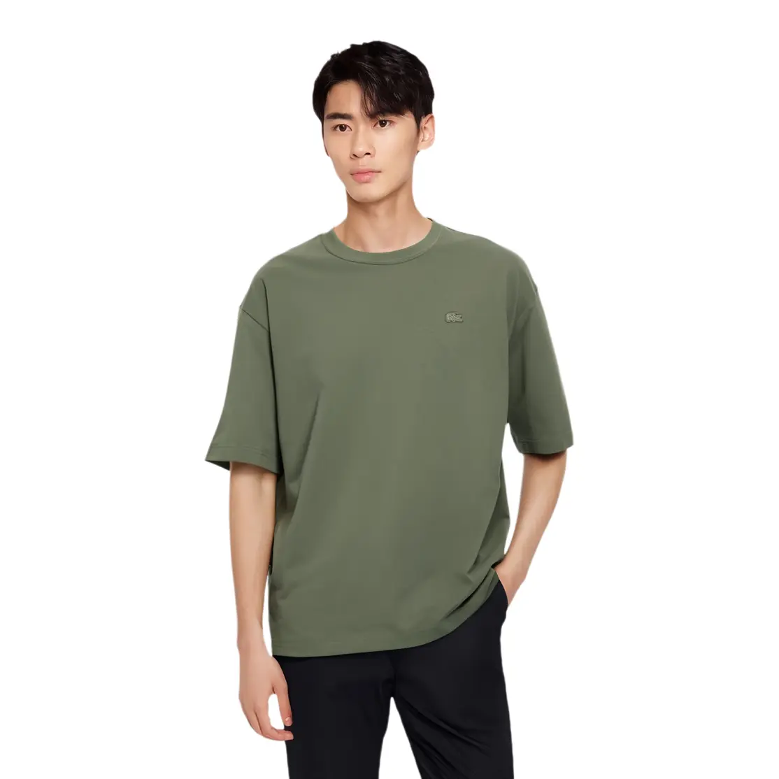 Футболка LACOSTE Unisex, Армейский зеленый — фото 4