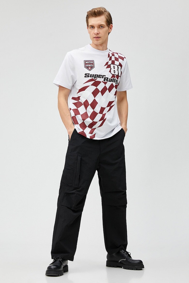 

Хлопковая футболка с принтом Koton, красный