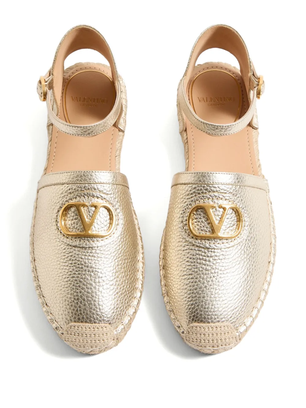 Балетки с логотипом VLogo Signature VALENTINO GARAVANI, золотой — фото 4