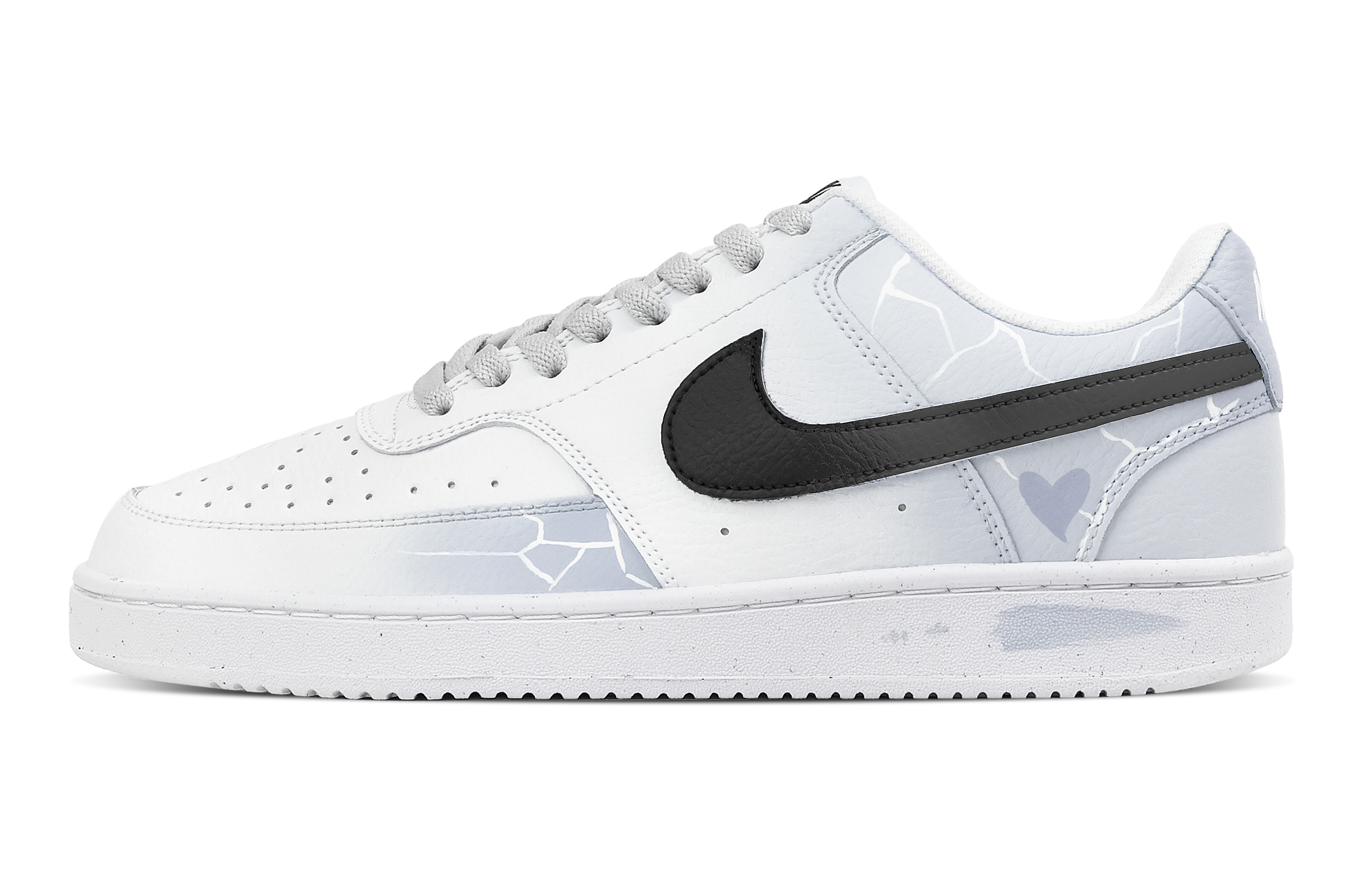 

Nike Кроссовки Court Vision 1 Misty Blue Rhyme, износостойкие, низкие, для скейтбординга, мужские, бело-синие