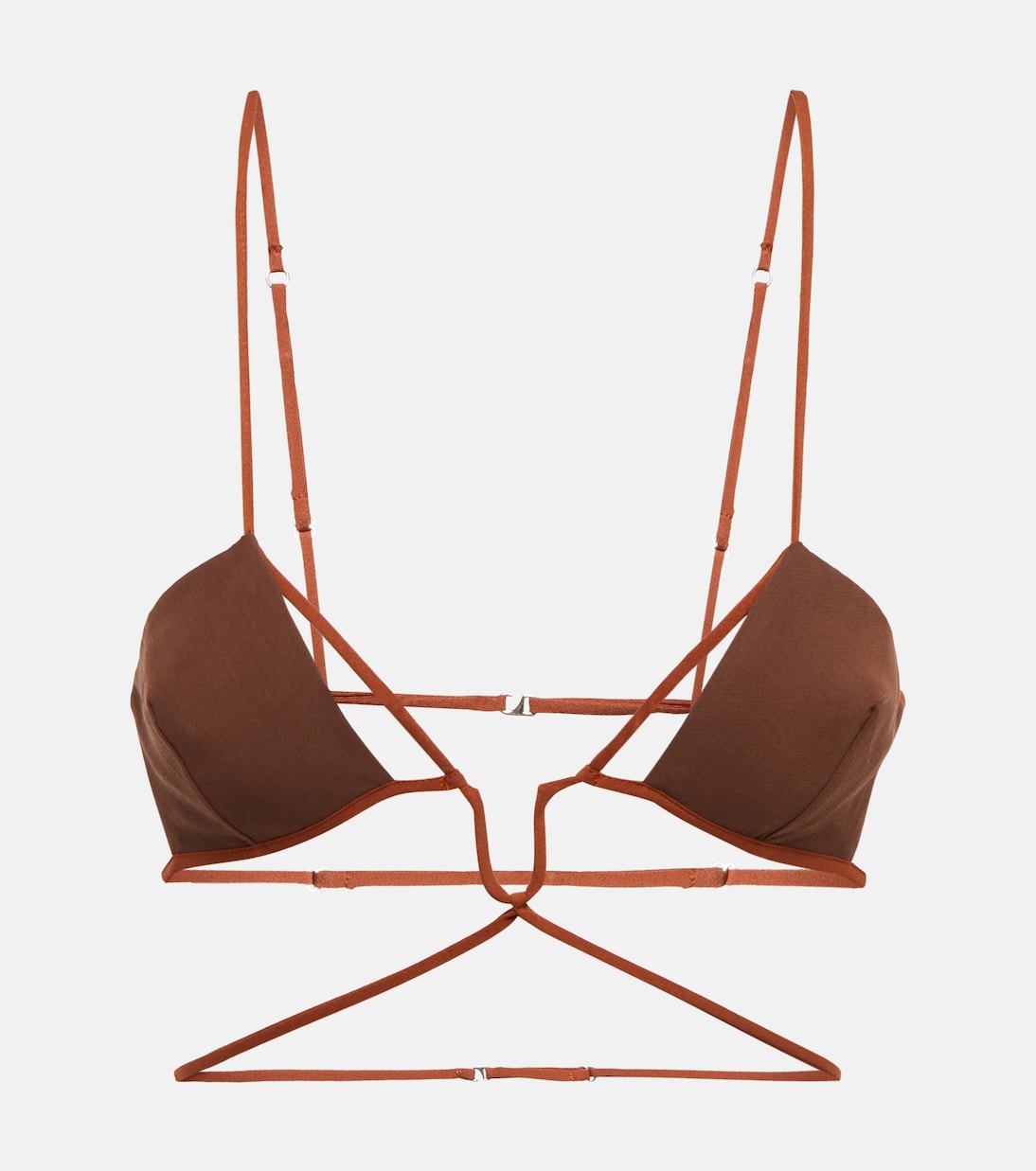 

Хлопковый бюстгальтер с вырезом Nensi Dojaka, Brown Chestnut