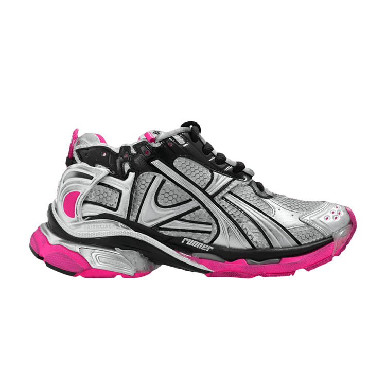 

Кроссовки Balenciaga Runner Sneaker 'Worn-Out - Silver Pink', серебряный