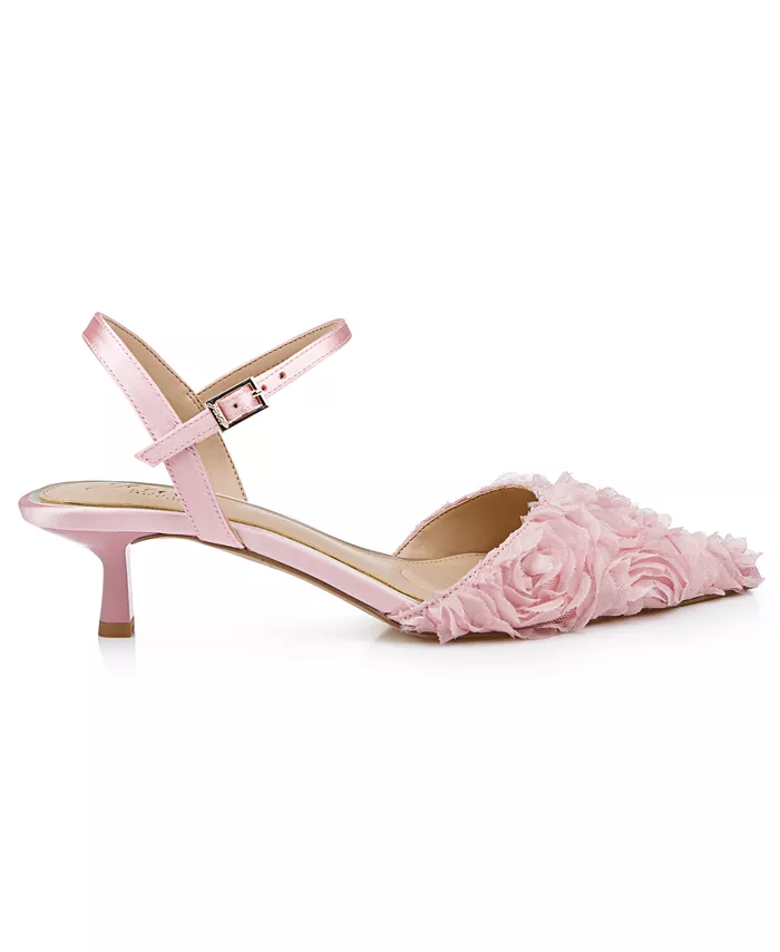 Женские туфли-лодочки Selene на низком каблуке Jewel Badgley Mischka, розовый — фото 2