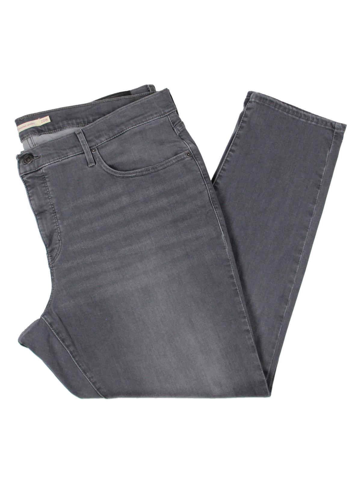

Плюс Женские Формирующие Низкие Узкие Джинсы Levi's, серый
