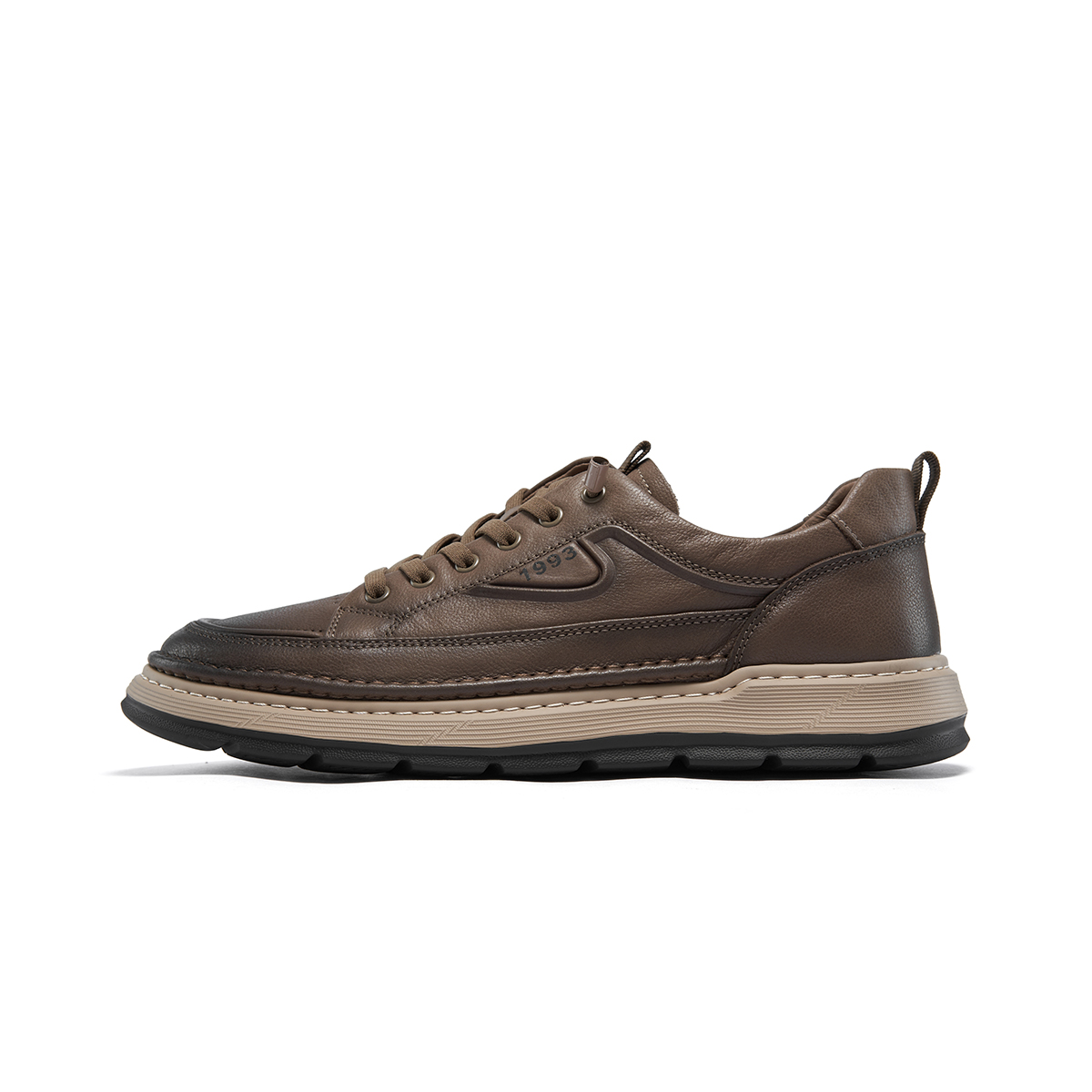 

ST&SAT Повседневные кожаные туфли мужские низкие черный/коричневый/серый