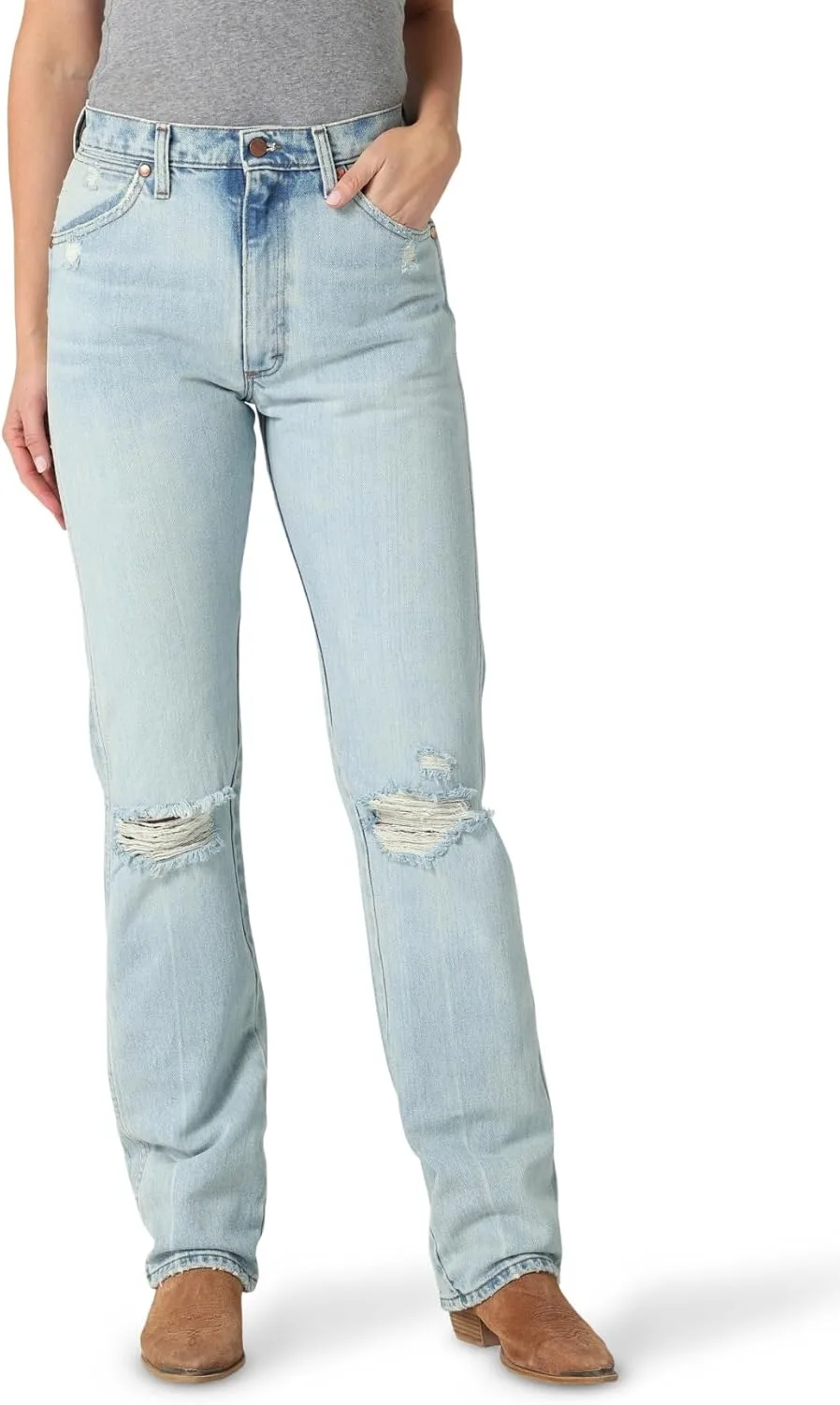 

Wrangler Womens Cowboy Cut Slim Fit джинсы Bleach