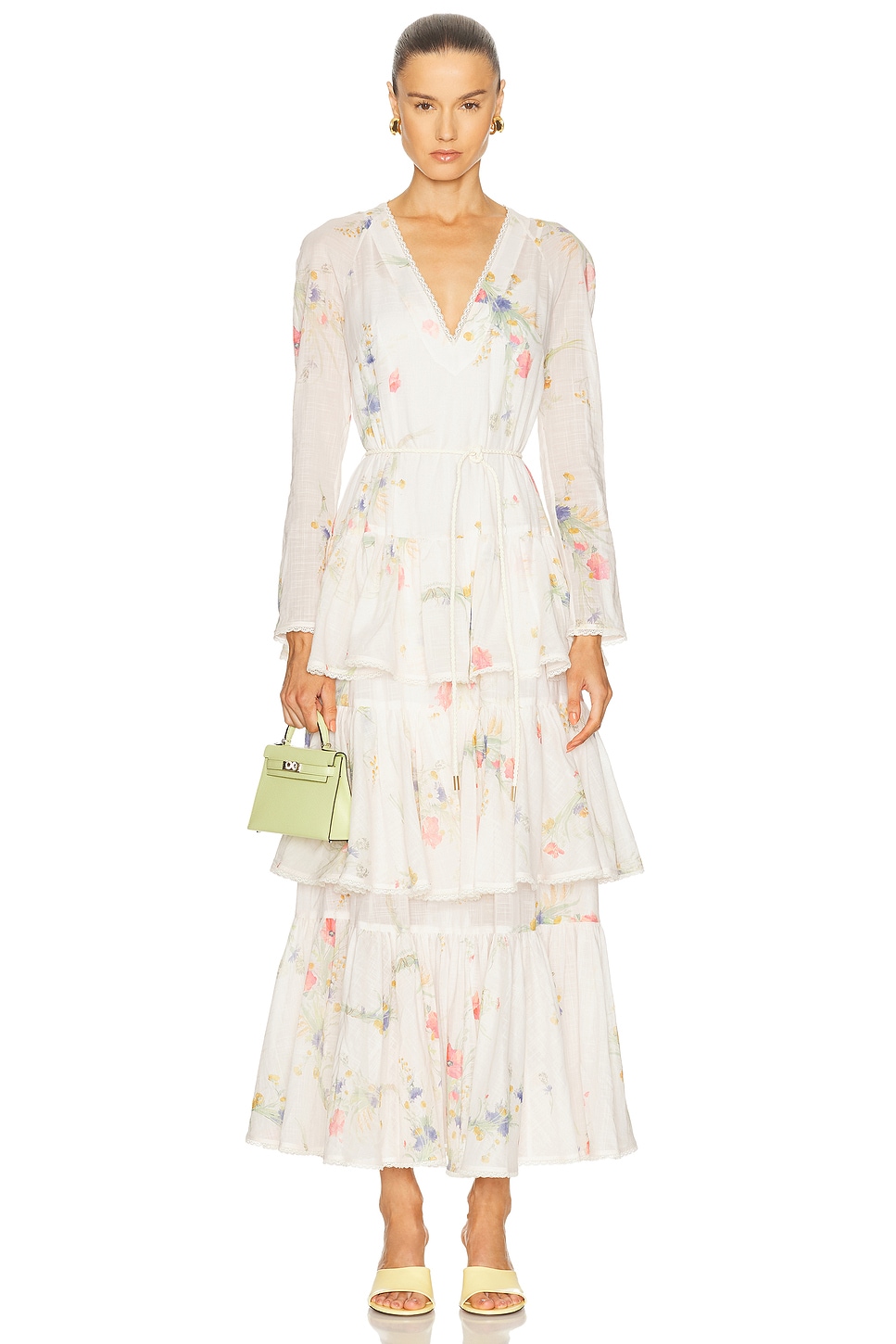 

Lucky Длинное платье Zimmermann, Cream Bouquet Floral