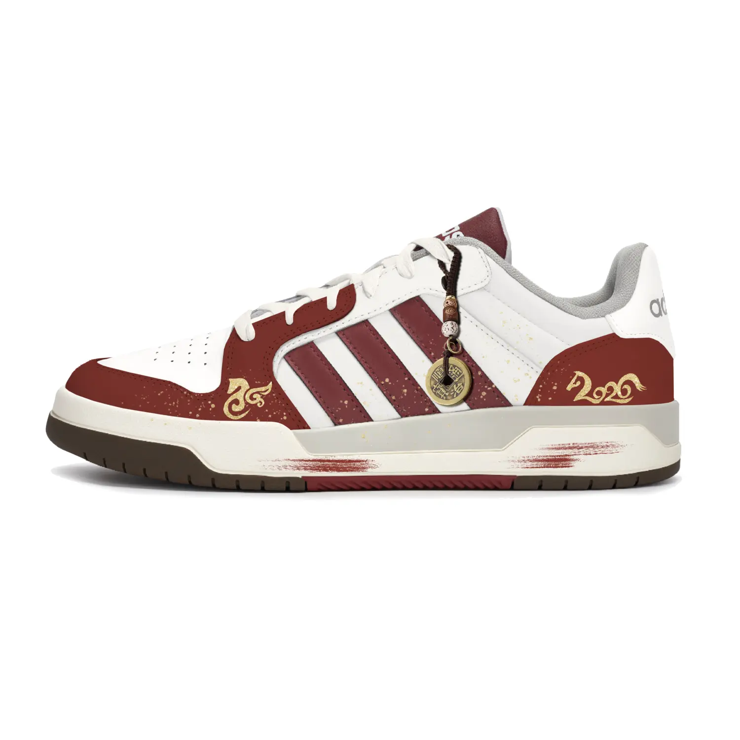 Adidas ENTRAP Red Horse On Fire PU Синтетические кожаные износостойкие нескользящие низкие скейтбордные кроссовки унисекс — фото 3