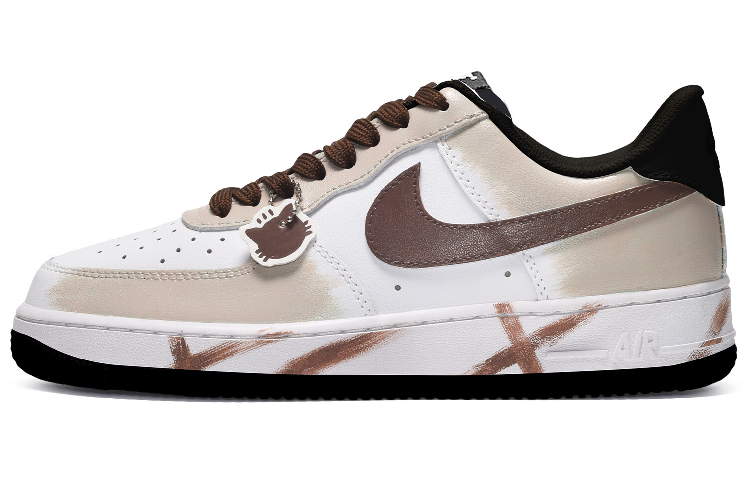 

Кроссовки Nike Air Force 1 Skateboard Shoes Men Low-Top Black White Brown