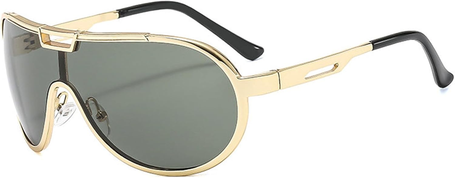 

Мужские солнцезащитные очки Helena с увеличенными металлическими двойными перемычками, модель «пилот», модные цельные женские очки с градиентным затемнением, защита от ультрафиолета UV400, цвет S67, C3