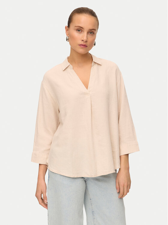 

Блузка свободного кроя Linn 10310759 Vero Moda, бежевый