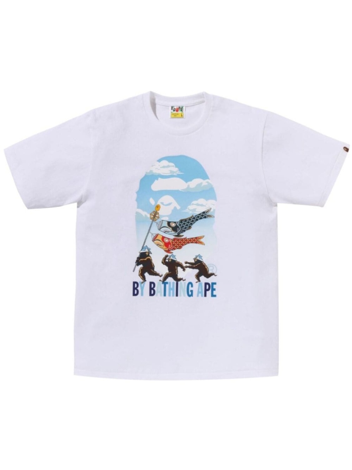 

A BATHING APE футболка Carp Streamer, белый