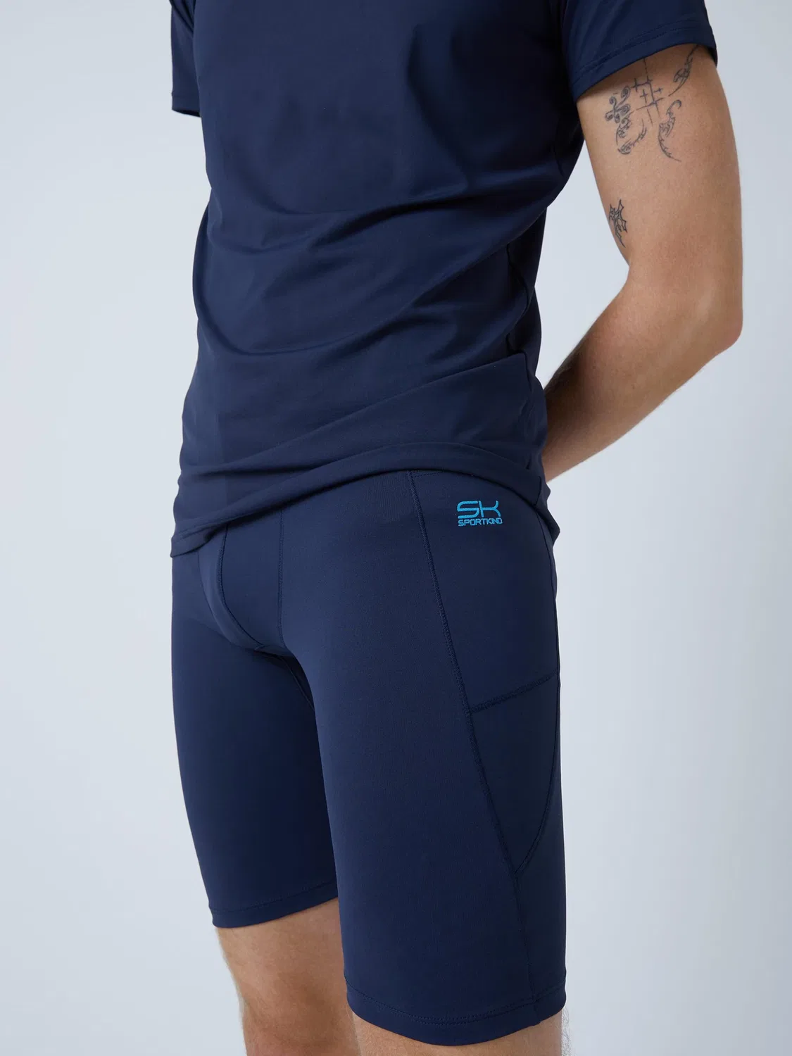 Тайтсы скинни 'Short Tights mit Taschen' Sportkind, Navy — фото 3