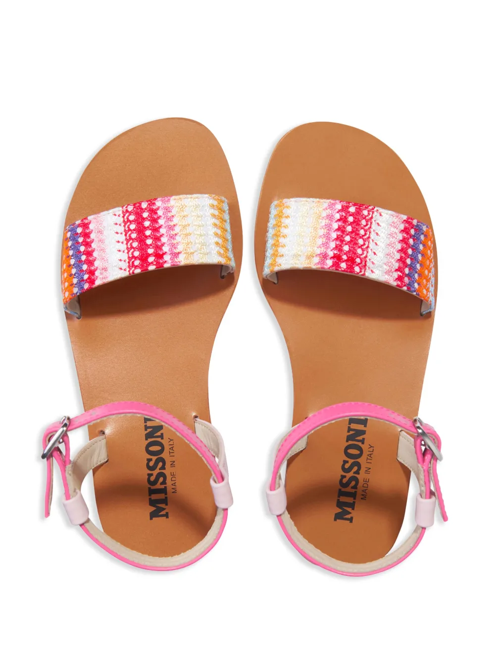 Сандалии с узором Missoni Kids, розовый — фото 3