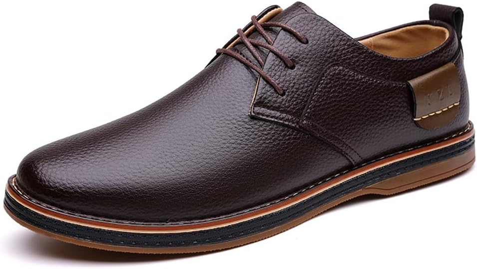 

Мужские комфортные стильные оксфорды с шнуровкой для повседневной носки, прогулок, работы и вождения Welrung, коричневый