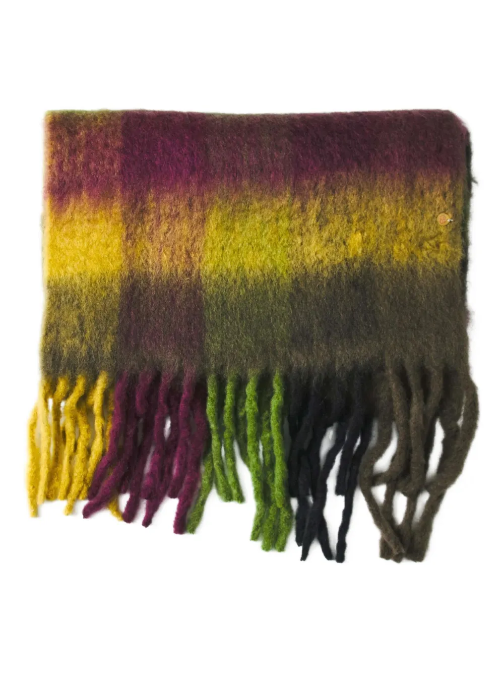 

Клетчатый шарф с бахромой Antik Batik, коричневый