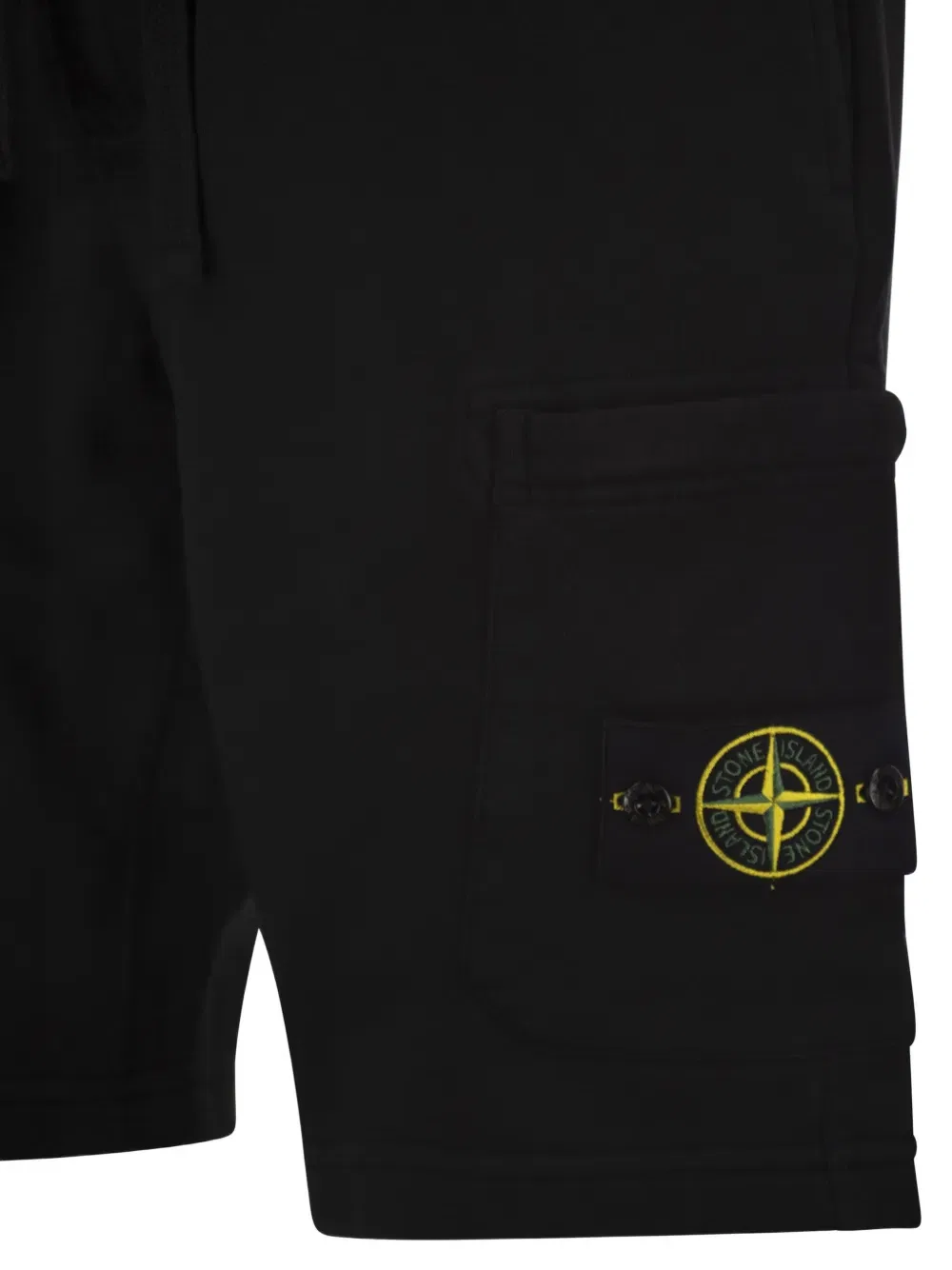 Бермуды с накладными карманами Stone Island, черный — фото 4