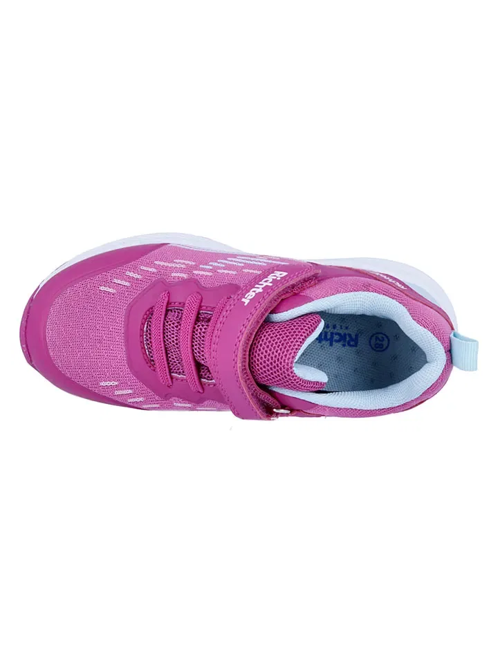 Кроссовки на шнуровке и липучке, Richter Shoes, розовый — фото 4